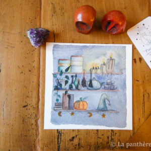 Illustration à l'Aquarelle pour un intérieur Witchy