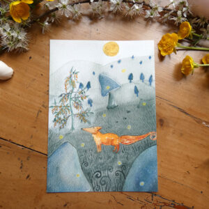 Illustration Renard Lune Or La panthere loir