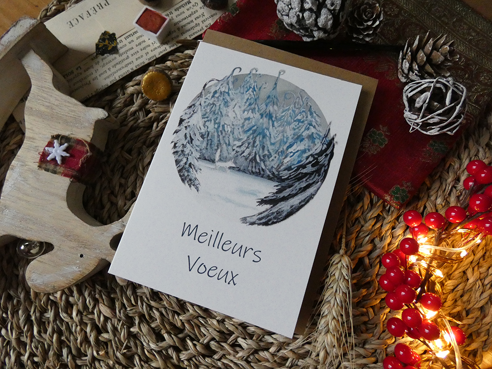 La promenade du renard - Carte de Vœux