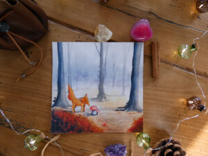 L'automne de Petit Renard - Impression d'Art