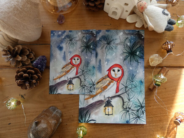 La chouette porteuse de lumière - Impression d'Art – Image 2