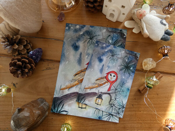 La chouette porteuse de lumière - Impression d'Art – Image 3