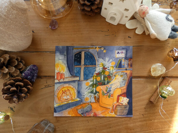 Un hérisson cosy - Impression d'Art