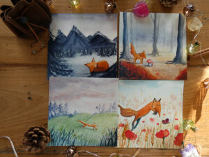 Les 4 saisons de Petit Renard - Impression d'Art