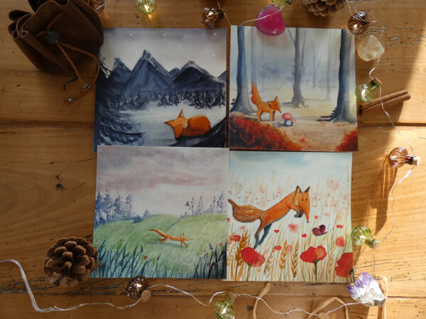 Les 4 saisons de Petit Renard - Impression d'Art – Image 2