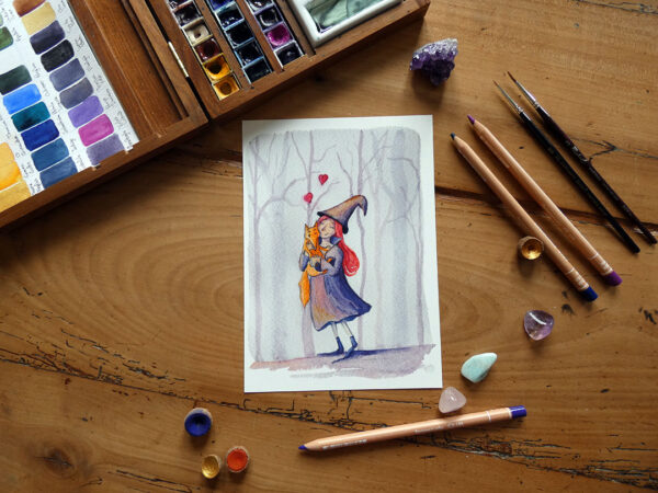La sorcière amoureuse - Impression d'Art