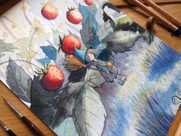 Mara dans les Fraises - Impression d'Art – Image 3