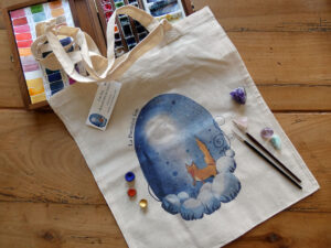 Tote bag "Renard dans le coton"