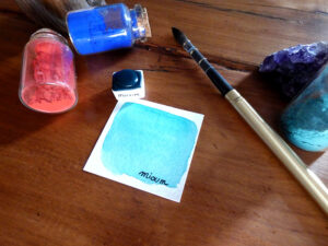 "Mioum" - Demi-godet d'aquarelle