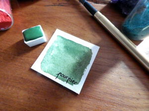 "Pourpier" - Demi-godet d'aquarelle