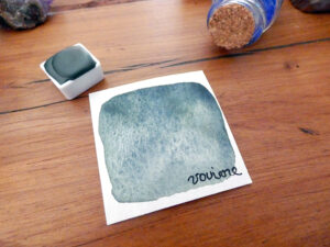 "Vouivre" - Demi-godet d'aquarelle